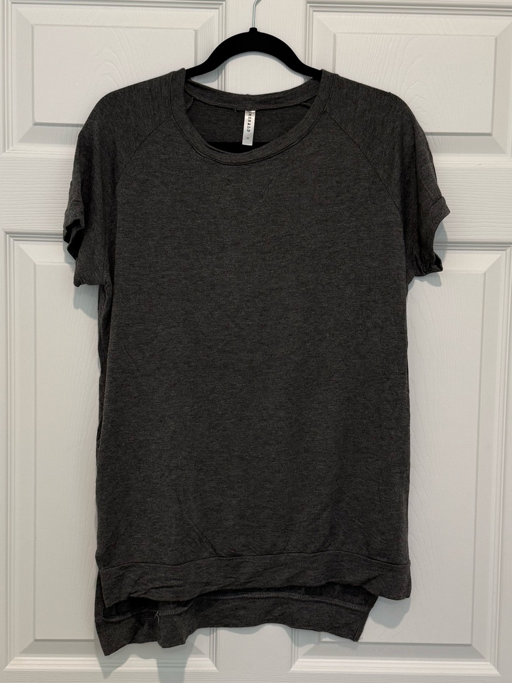 Emerald Charcoal Short Sleeve Crewneck Top